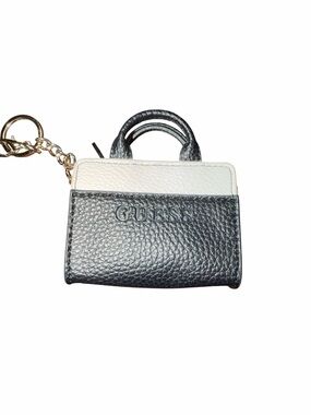 GUESS Two-Tone Mini Bag Keychain - Black & White